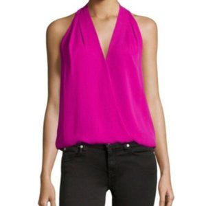 Joie Naya Silk Wrap Top Pink XS